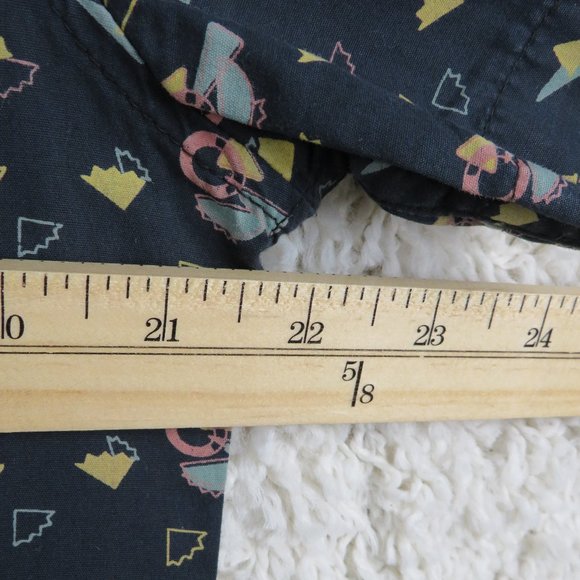 MBX* Men's Short Sleeve Button Down Curved Hem Chest Pocket Shirt~ Size Medium - Picture 8 of 11